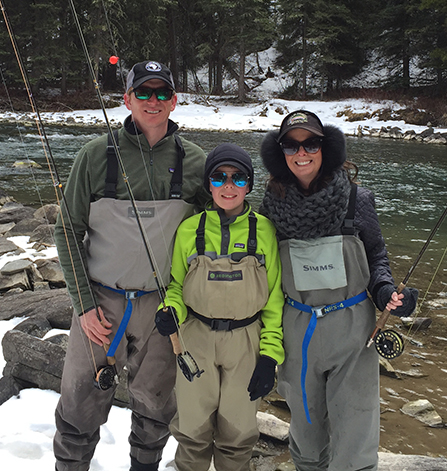 Dr. Chouinard and his family fishing